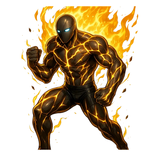 Athlete champion in its evolved golden armor